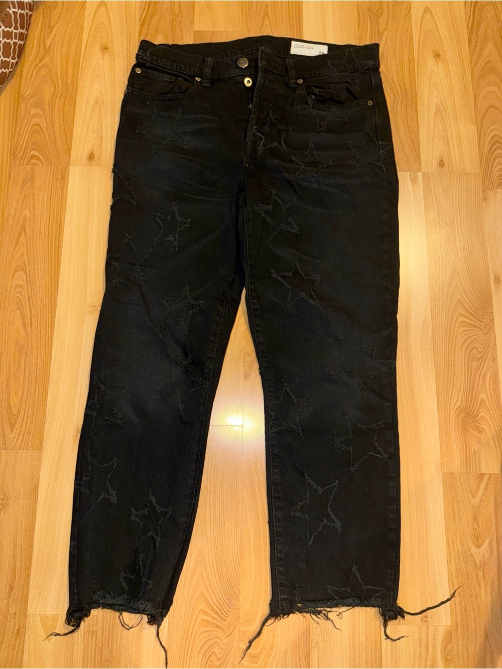 Pistola Black Star Embroidered Boyfriend Jeans